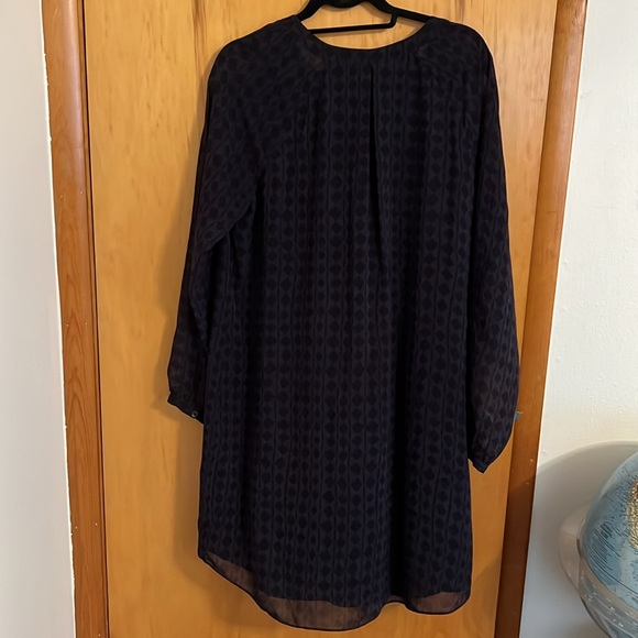 CAbi #3102 Women's Harlequin Diamond Print Long Sleeve Shift Dress Size large - Picture 3 of 5